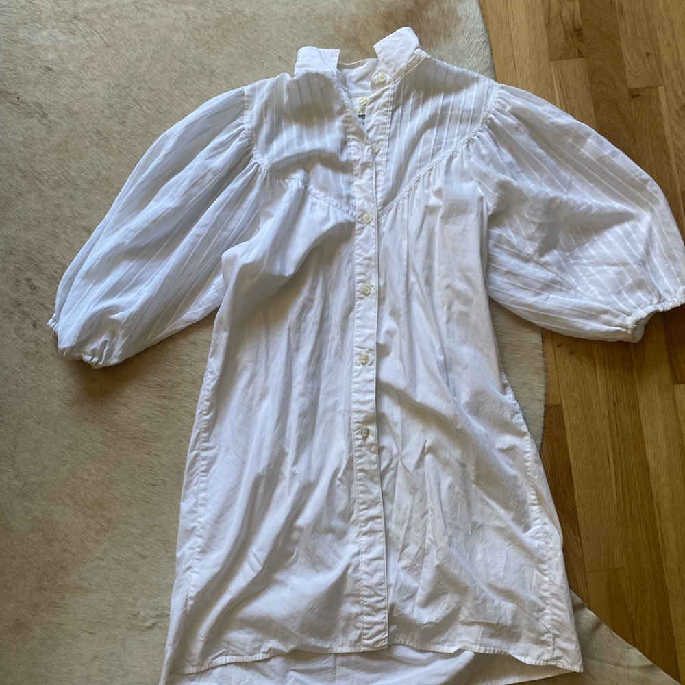 vintage white gottex smock dress